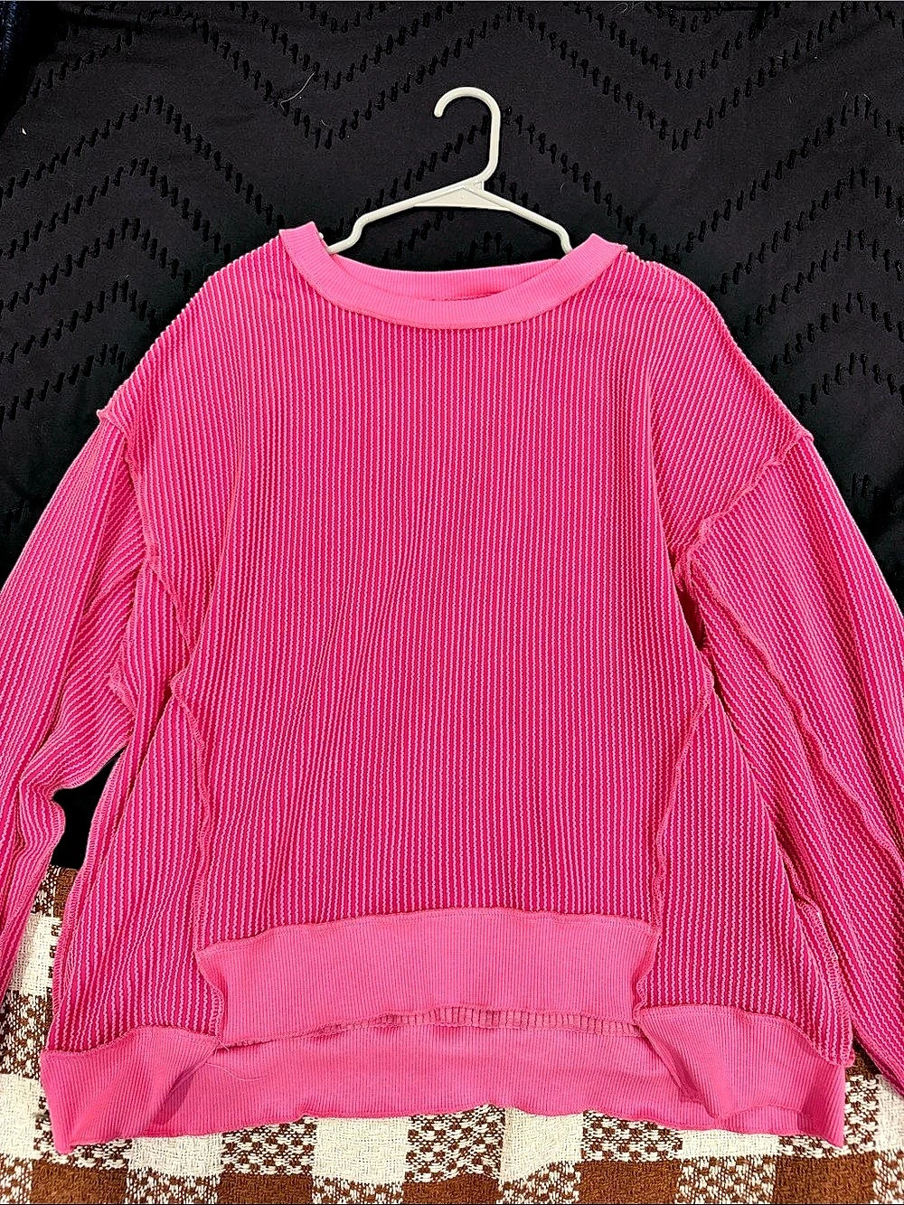 Hot pink oversized long sleeve
